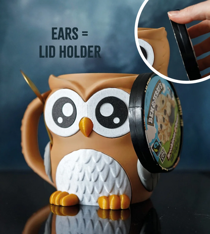 Owl Ice Cream Pint Holder - The Perfect Gift for Ice Cream Lovers