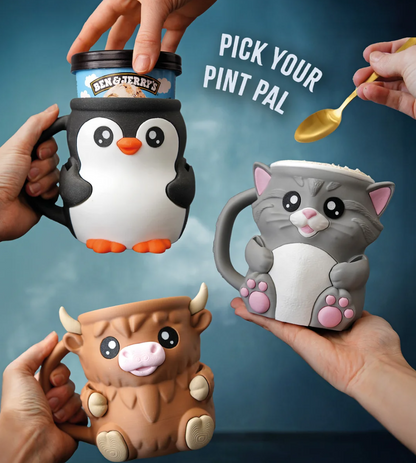 Cat Ice Cream Pint Holder - The Perfect Gift for Ice Cream Lovers