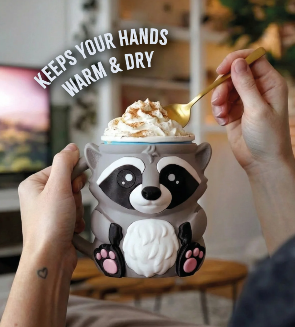 Raccoon Ice Cream Pint Holder - The Perfect Gift for Ice Cream Lovers