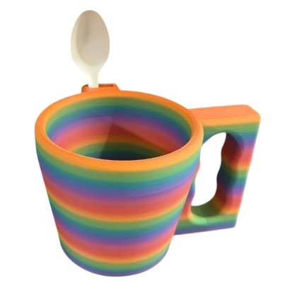 Ice Cream Pint Holder with Ergonomic Handle and Spoon Slot