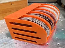 5-Inch Sanding Disc Organizer - Grit-Labeled Storage Holder