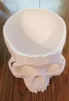 Human Skull Candy Bowl - Gothic Halloween Decor