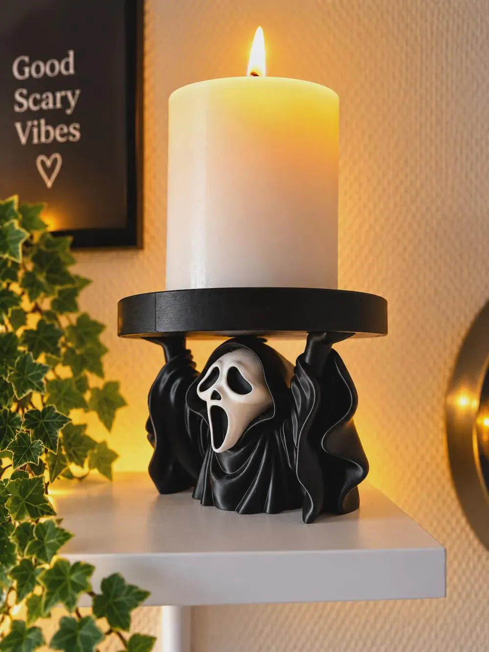 Horror Face Candle Holder - LED Tea Light Stand