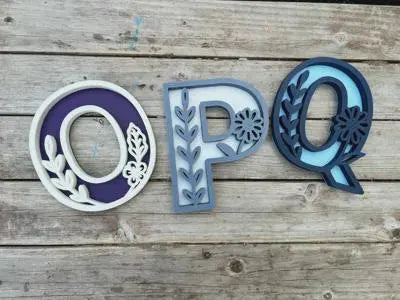 Personalized Floral Letter - Custom Initial Name Decor
