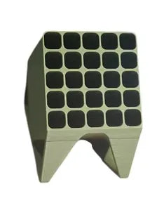 5x5 Grid Desk Organizer | Modern Angled Pen and Marker Stand | 25 Slot Holder for Pens, Pencils, Markers, Crochet Hooks, Tools & More