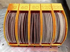 5-Inch Sanding Disc Organizer - Grit-Labeled Storage Holder