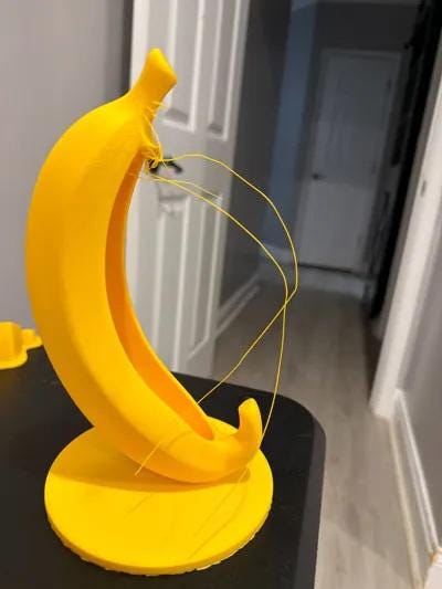 Banana-Shaped Banana Stand - Countertop Hanger