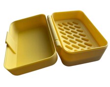 Travel Soap Box with Drain Tray - Secure Latch Case