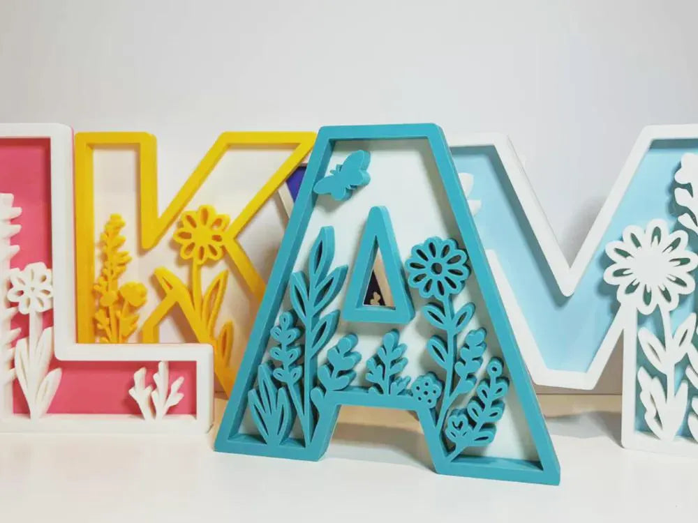 Personalized Floral Letter - Custom Initial Name Decor