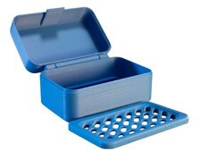 Travel Soap Box with Drain Tray - Secure Latch Case