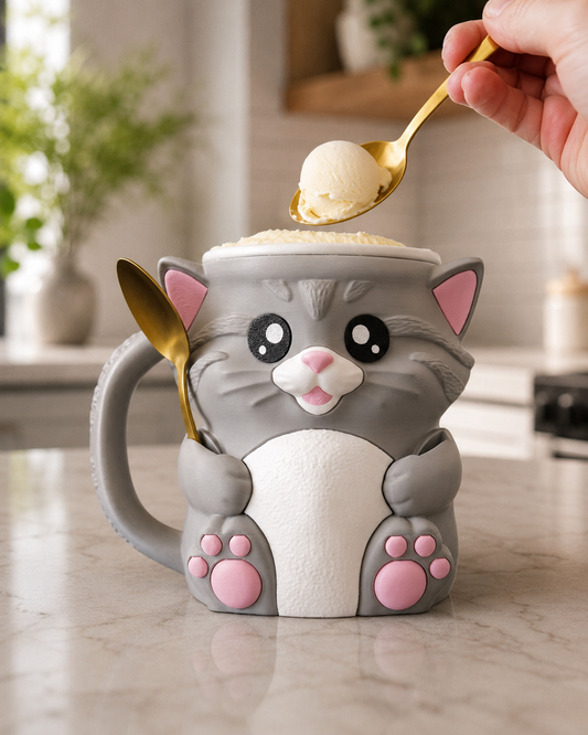 Cat Ice Cream Pint Holder - The Perfect Gift for Ice Cream Lovers