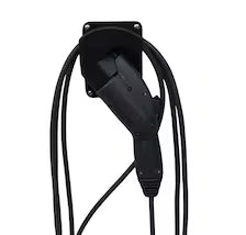 Right Facing J1772 EV Charger Plug Holder with Cable Storage, Wall Mount Electric Vehicle Cord Organizer