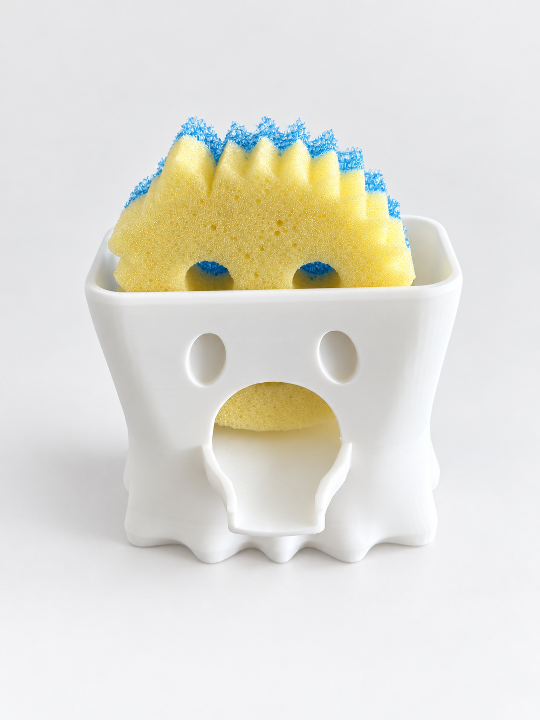 Ghost Sponge Holder for Scrub Daddy Sponges - Holiday Sponge Accessory - Draining Sponge Dish
