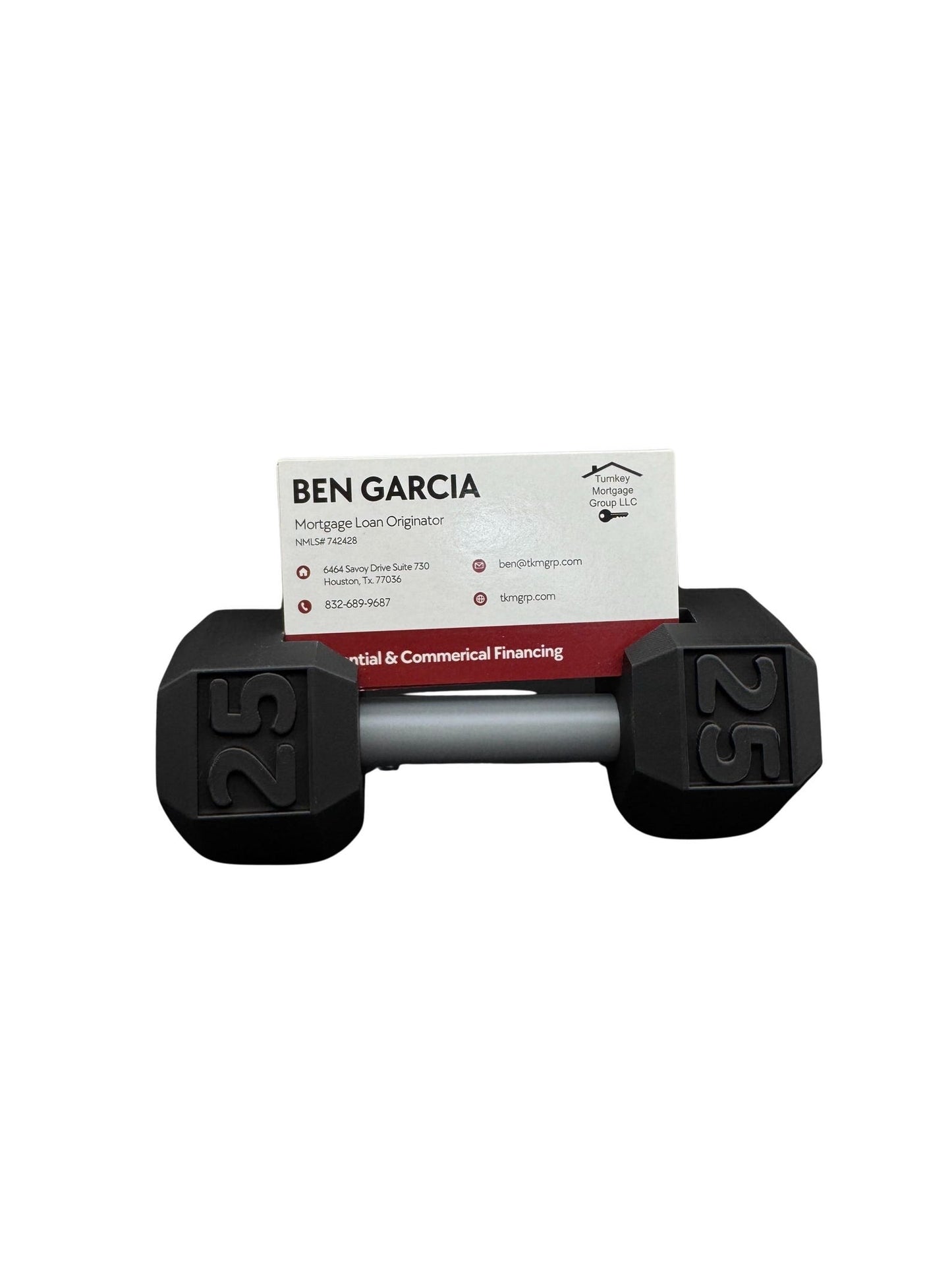 Dumbbell Business Card Holder