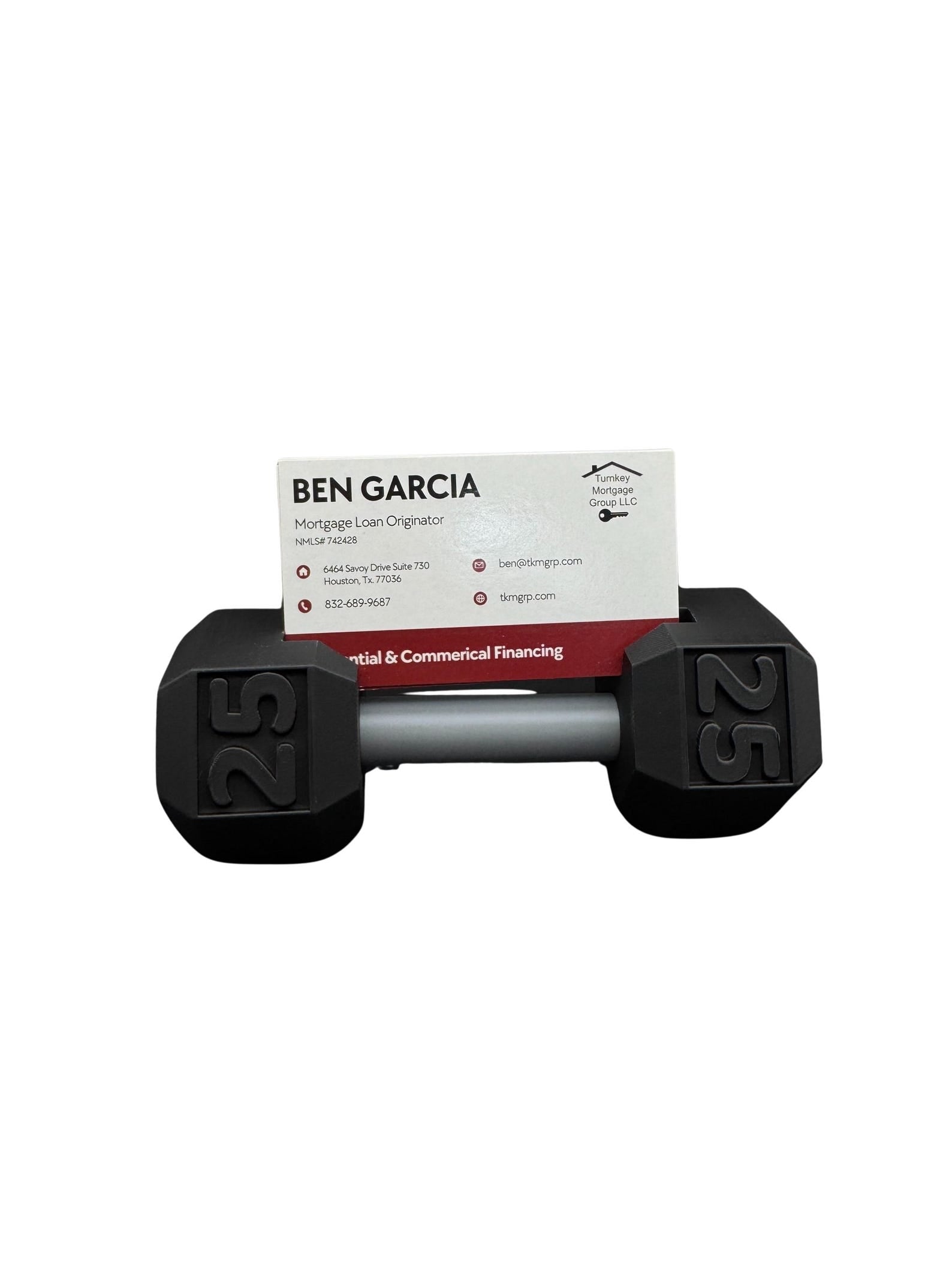 Dumbbell Business Card Holder