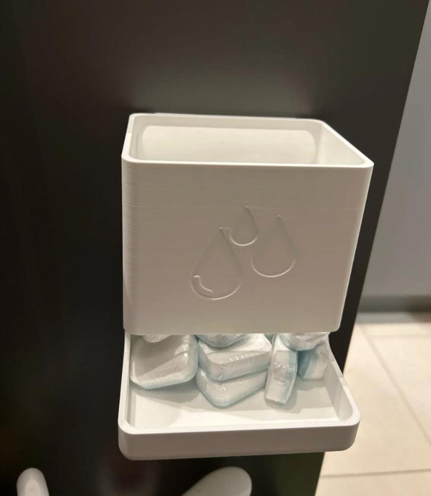 Dishwasher Tablet Box | Under Sink Pod Organizer | Cabinet Mount Dishwasher Pod Holder | Smart Slide Mount Storage Box | Kitchen Storage