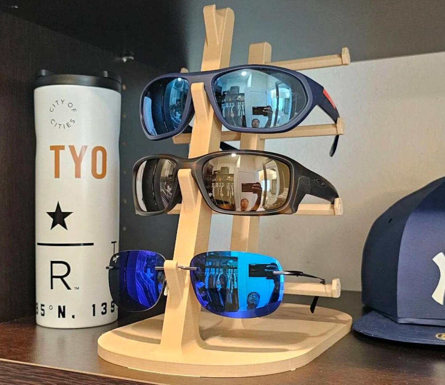 8 Pair Sunglasses Stand | Eyeglasses Organizer | Glasses Display Rack | Sunglasses Holder | Eyewear Storage | Gift for Sunglasses Collector