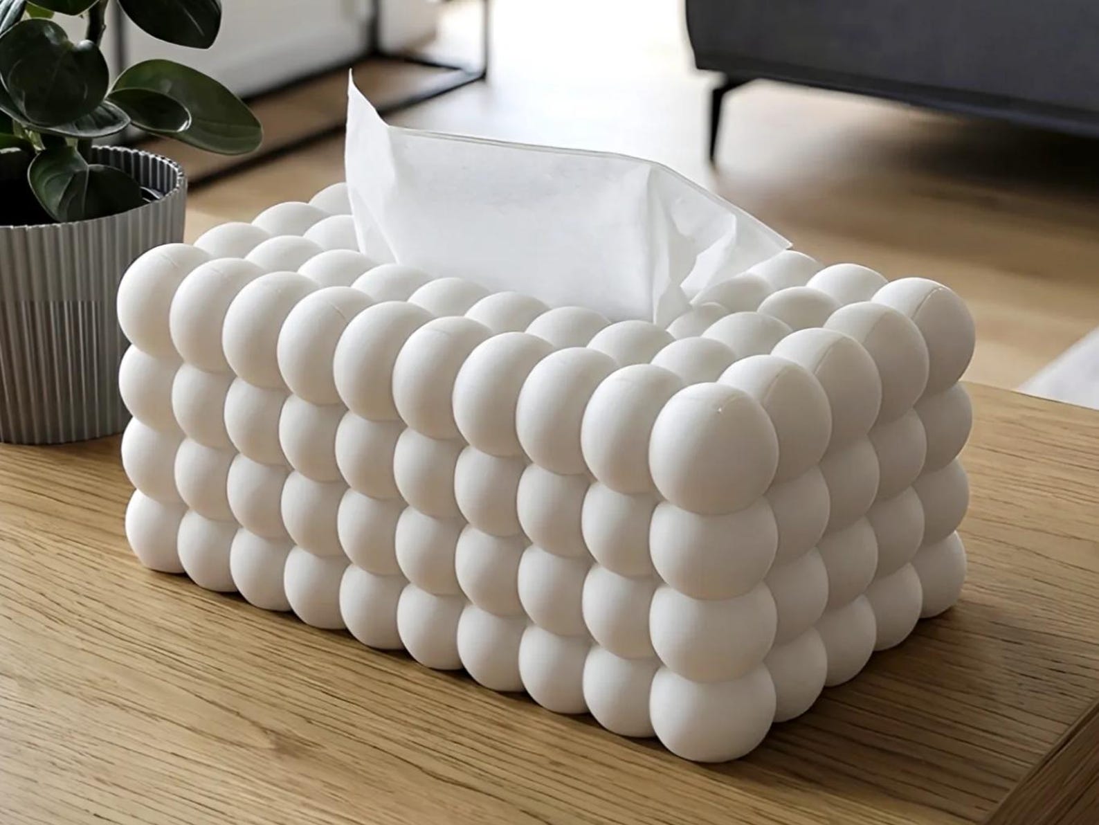 Bubble Tissue Box Cover | Modern Tissue Holder | Decorative Kleenex Box Cover | Bathroom & Living Room Decor | Cute Home Accessory
