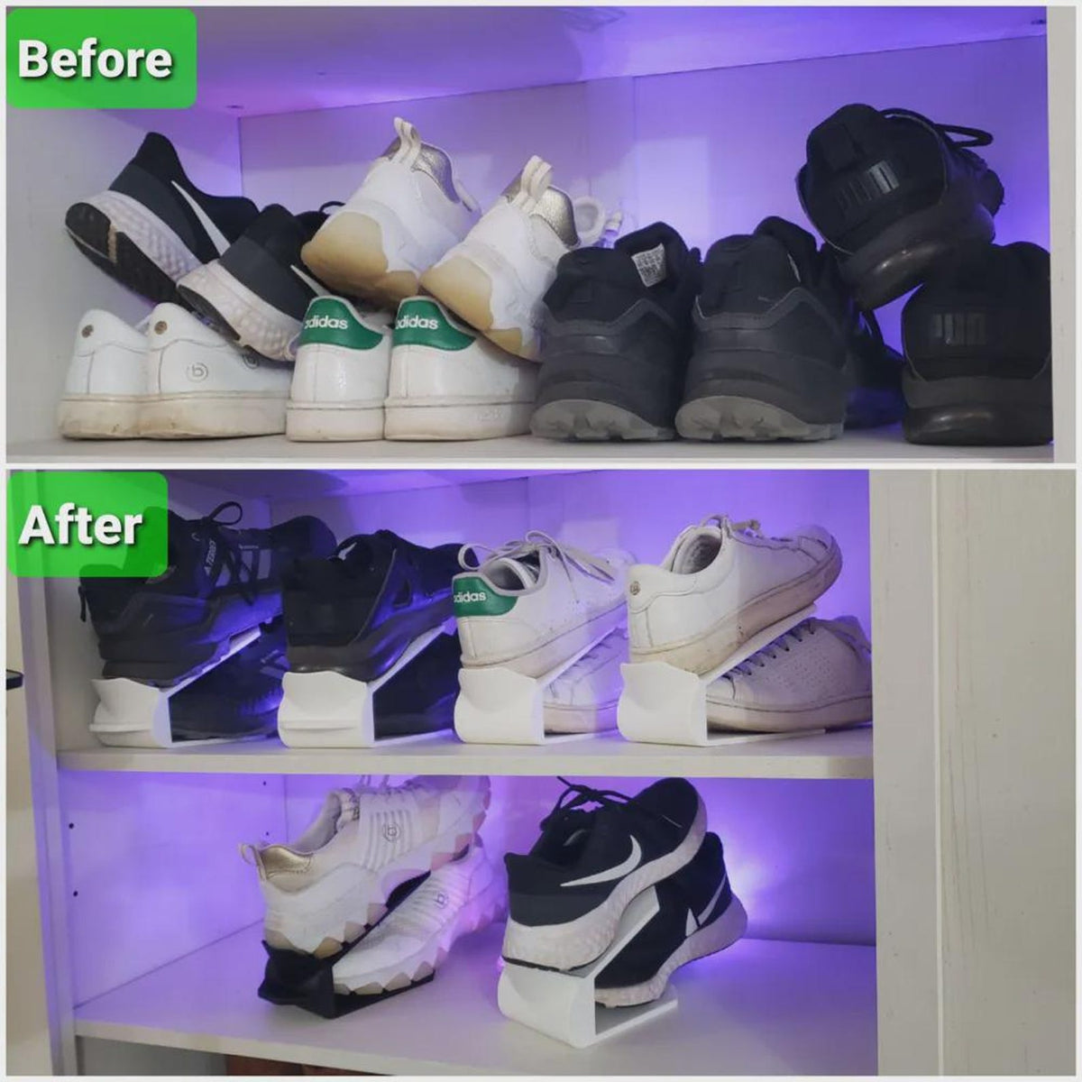 Space-saving shoe organizer product view