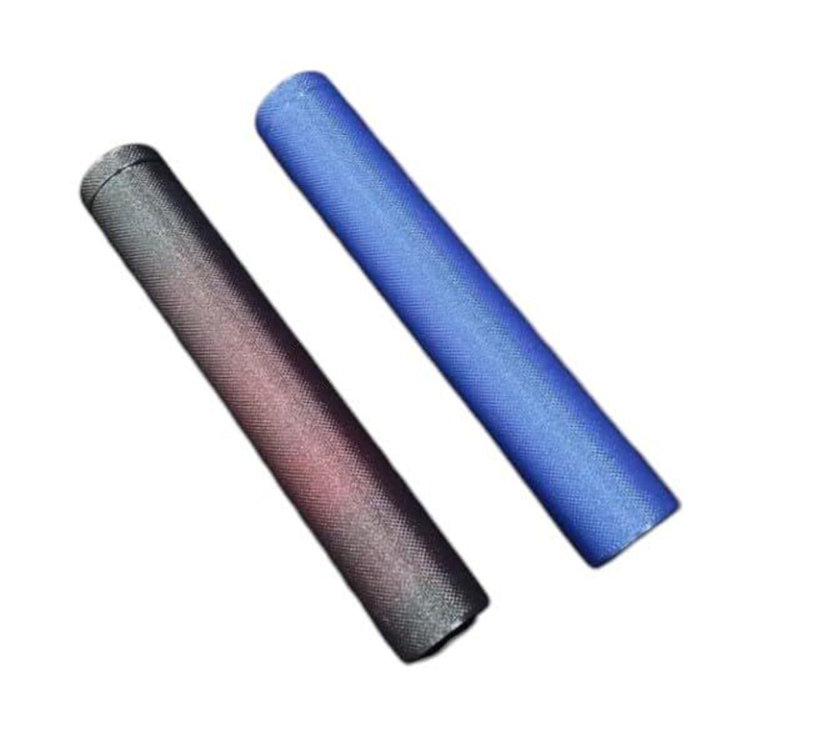 Black and blue threaded storage tubes