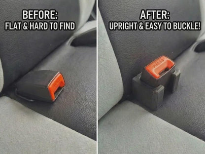 Universal seatbelt buckle stabilizer in a vehicle seat