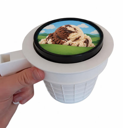 Ice Cream Cone Pint Holder with Spoon Slot - 16 oz Cozy