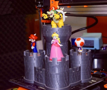 Bowser's Castle Amiibo Holder - Display Stand for 5 Figures