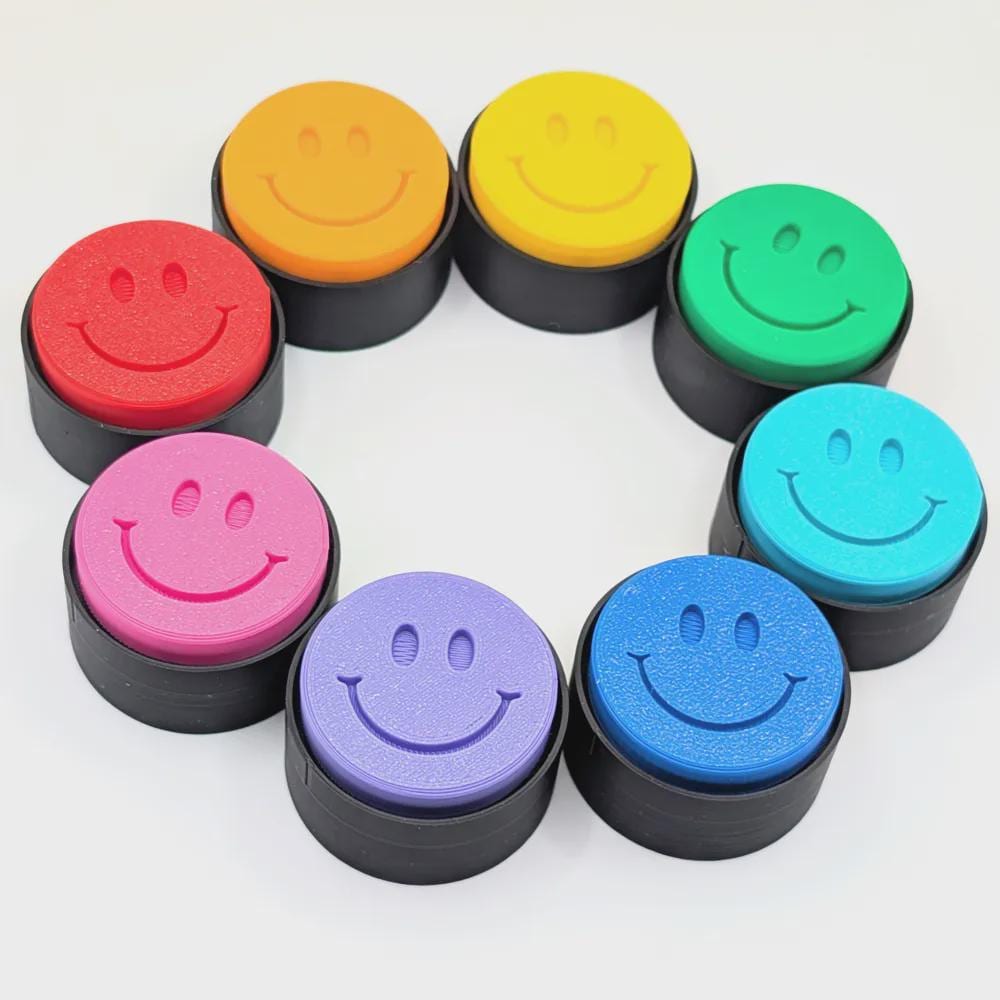 Smiley Face Fidget Clicker - Mechanical Desk Toy