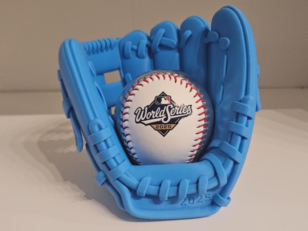 Baseball Glove Ball Display Stand - Sports Memorabilia Holder