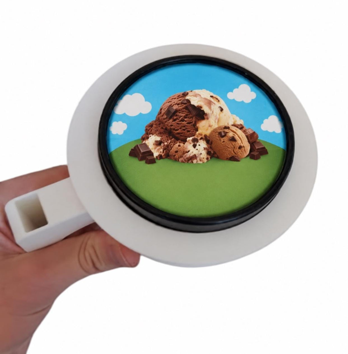 Ice Cream Cone Pint Holder with Spoon Slot - 16 oz Cozy