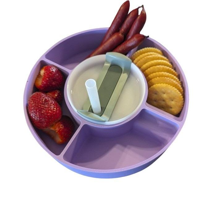 30 oz Tumbler Snack Tray - Four-Compartment Cup Topper