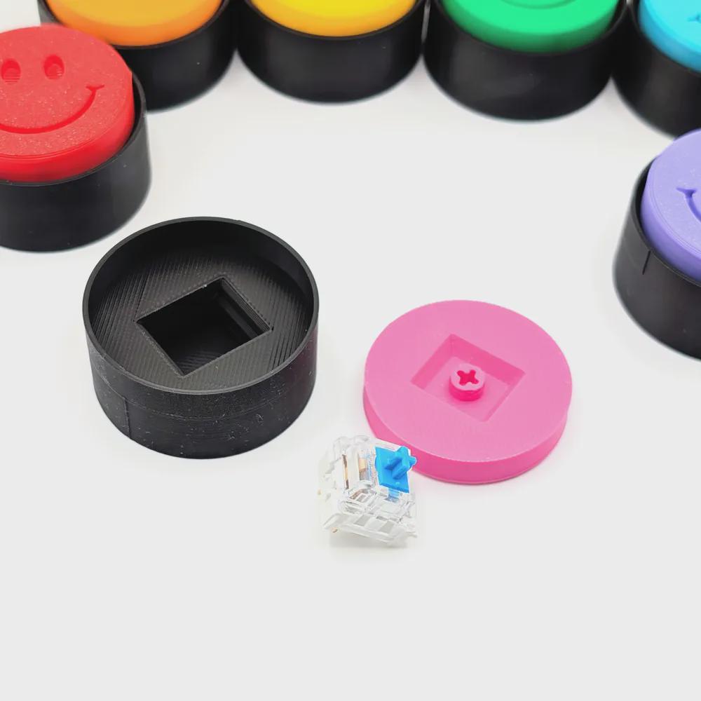 Smiley Face Fidget Clicker - Mechanical Desk Toy