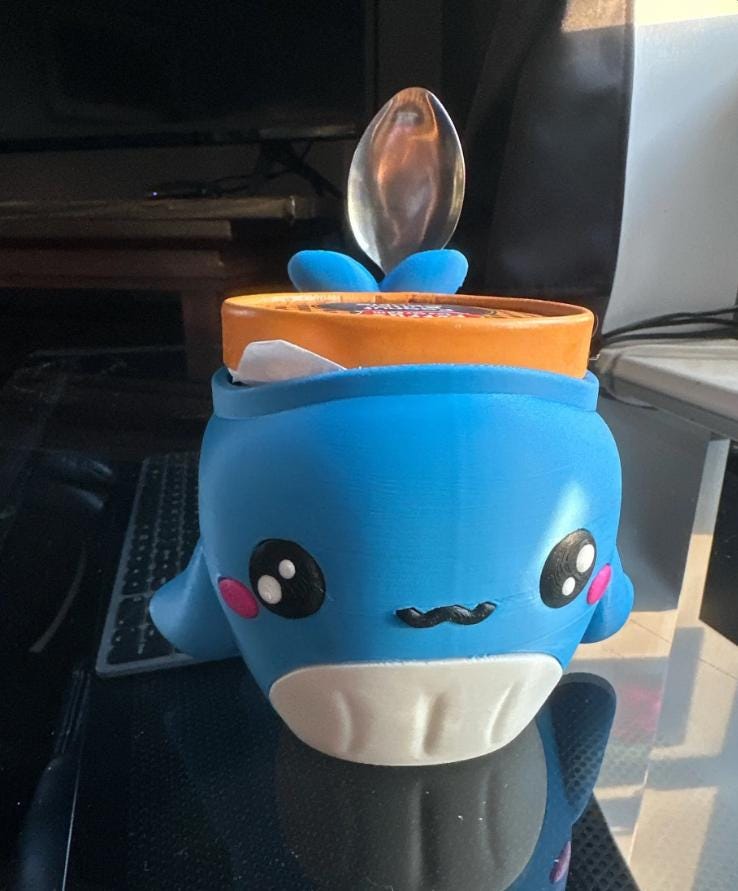 Whale Ice Cream Pint Holder - Frozen Dessert Cozy