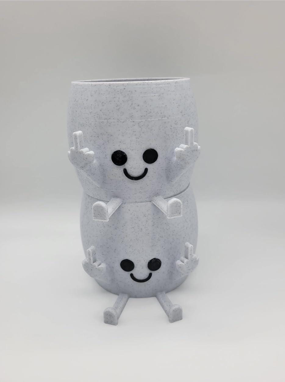 Funny Middle Finger Plant Pot - Rude Succulent Planter