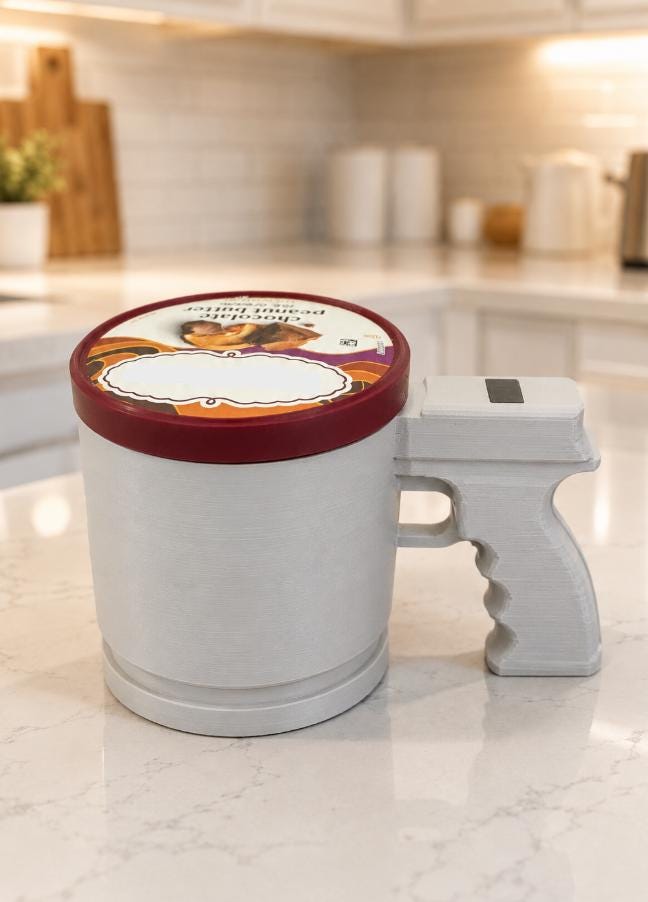 Tactical Ice Cream Pint Holder with Spoon Slot - 16 oz