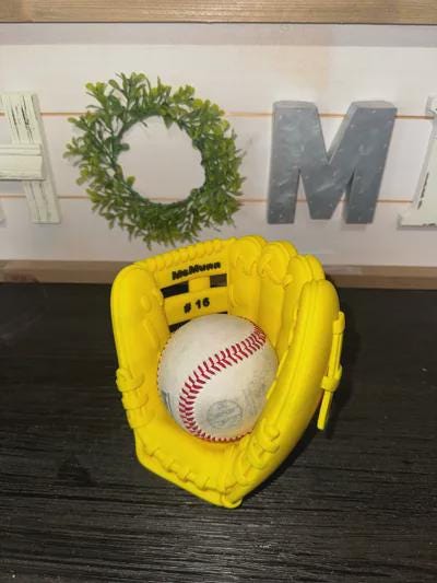 Baseball Glove Ball Display Stand - Sports Memorabilia Holder
