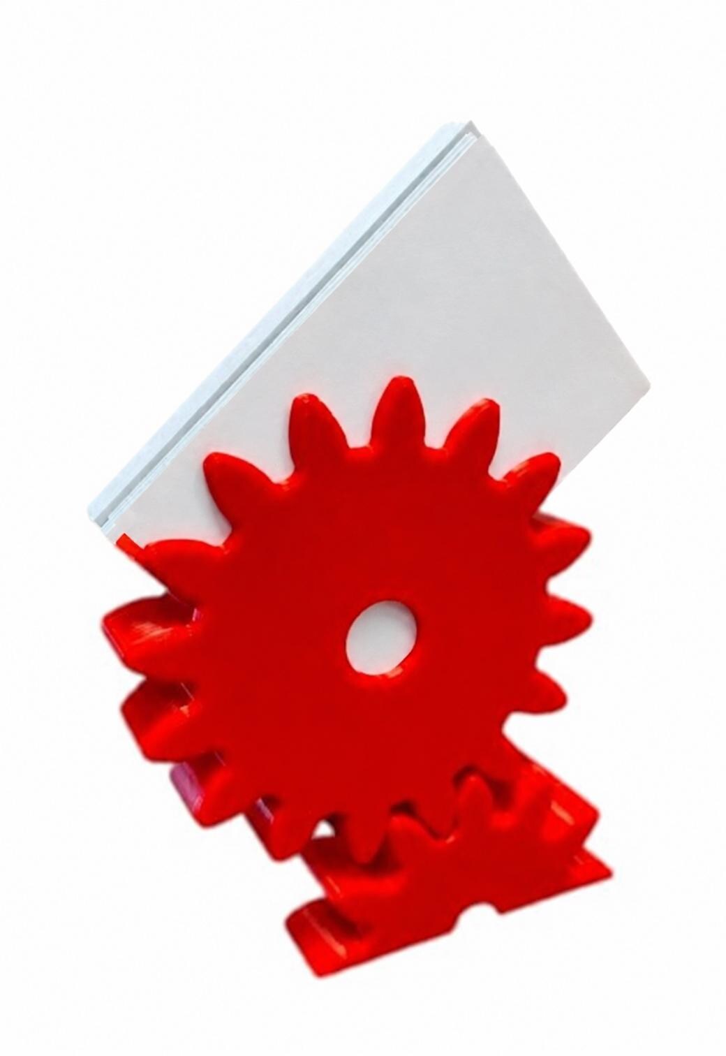 Gear Business Card Holder - Mechanical Desk Organizer