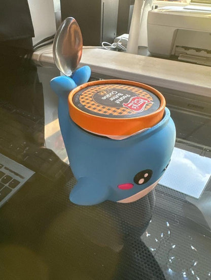 Whale Ice Cream Pint Holder - Frozen Dessert Cozy