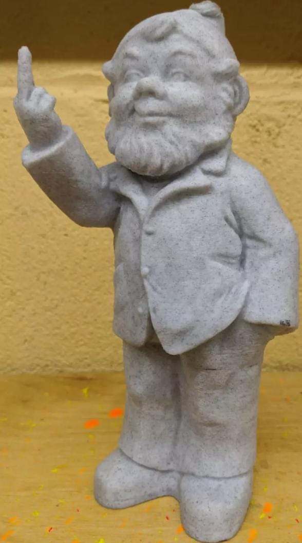 Middle Finger Gnome - Rude Garden and Desk Figurine