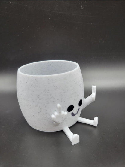 Funny Middle Finger Plant Pot - Rude Succulent Planter