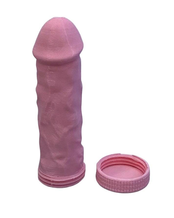 Penis Pill Container - Novelty 4-Inch Travel Storage Tube