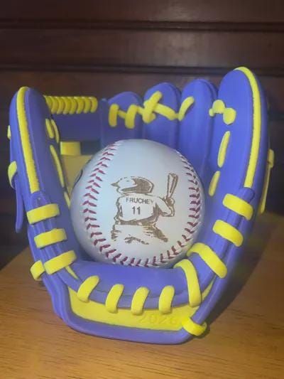 Baseball Glove Ball Display Stand - Sports Memorabilia Holder