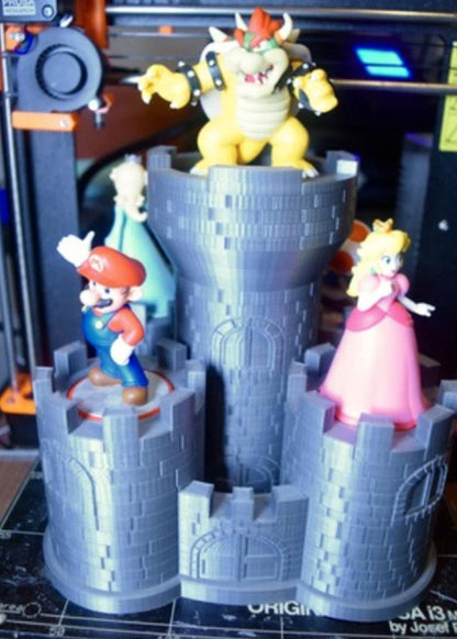 Bowser's Castle Amiibo Holder - Display Stand for 5 Figures