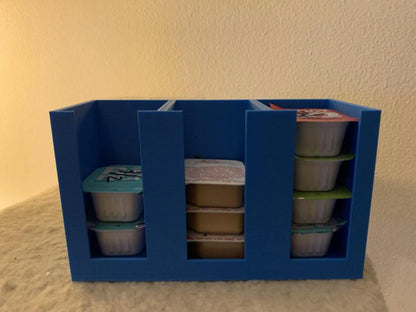 Three-compartment sauce packet organizer
