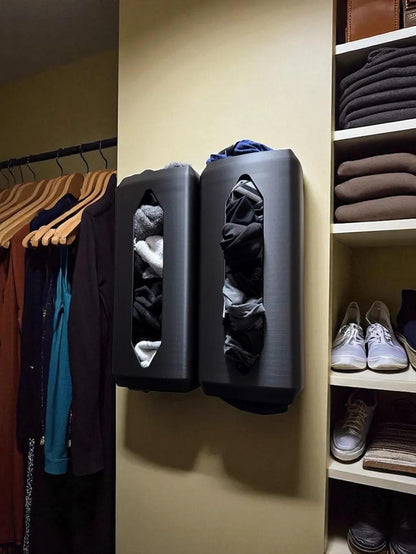 Wall-mounted sock and towel dispenser