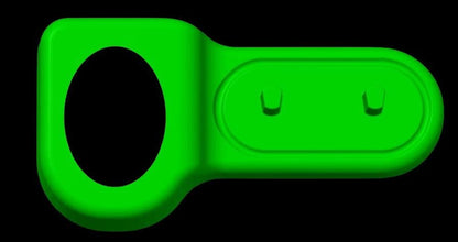 Top view of glow-in-the-dark three-toothbrush stand