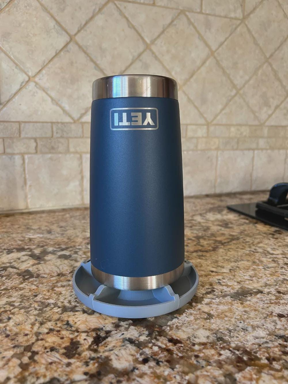 Insulated tumbler drying on the rack