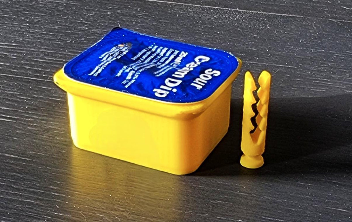 Close-up of the car vent dipping cup clip