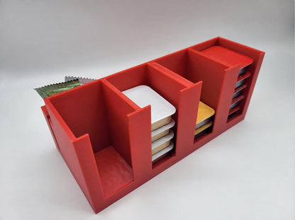 Freestanding takeout condiment storage caddy