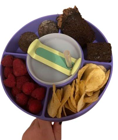 Four-compartment tumbler snack tray product view